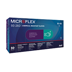 Microflex 93-260-110 Chemical Resistant Nitrile/Neoprene Disposable Gloves, 7.8 Mil Palm, 2X-Large, Green