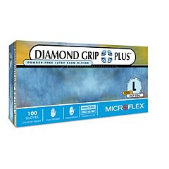 Microflex Dgp-350-S Diamond Grip Plus Latex, Powder Free, Exam Gloves Small Natural