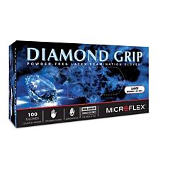 Microflex Mf-300-M Latex Gloves Powder Free Diamond Grip Natural, Size Medium