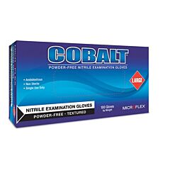 Microflex N193 Cobalt Nitrile Exam Gloves, Large