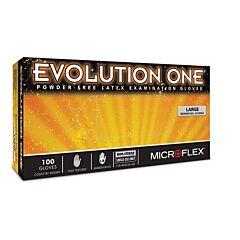 Microflex Ev-2050-L Evolution One Gloves, Latex, Powder Free, Large
