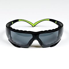 3M Sf402Af-Fm Securefit Safety Glasses Foam, Black/Lime Frame, Grey Anti-Fog Lens, 1/Pair