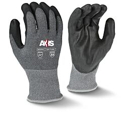 Radians Rwg560S Axis Gloves Ansi Cut A4 Gray Hppe With Black Pu Palm, Size Small