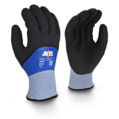 Radians Rwg605L Axis Gloves Ansi Cut A4 Insulated Waterproof Smooth Latex Coating, Size Large