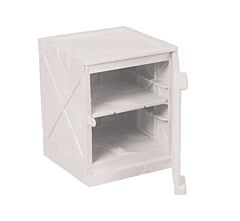 Eagle M04Craw 12 Gallon Poly Cabinet Bench Top 1 Door - 2 Shelves - White