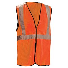 Occunomix Eco-Gcb-Ol/Xl Value Breakaway Vest W/Hook & Loop, Orange, Type R, Class 2, Size Large/X-Large