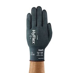 Ansell Hyflex 11-541 Nitrile Foam Palm Coated Gloves, Gray, Size 7