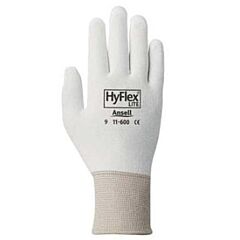 Ansell 11-600-10W Hyflex Ultra Lightweight Gloves, White With White Palms, Size 10, Pack Of 12 Pairs