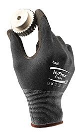 Ansell 11-840 Nitrile Foam Palm Coated Gloves, Size 11, Black
