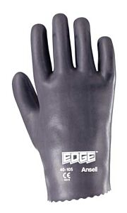 Ansell 40-105 Edge Nitrile Gloves, Slip-On Cuff, Interlock Knit Lined, Size 10