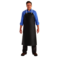 Ansell 56-402-3545 35" X 45" Black Alphatec® 17 Mil Neoprene/Nylon Chemical Protective Aprons