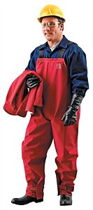 Ansell 66-662-3X Sawyer-Tower Cpc Polyester Trilaminate Bib Overall - Red, 3X-Large
