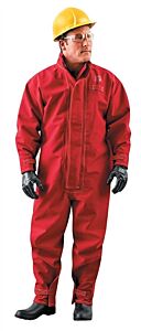 Ansell 66-667-L Sawyer-Tower Cpc Polyester Chemical Splash Coverall - Red, Large