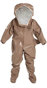 Dupont C3526T-Xl Tychem® 5000 Encapsulated Level B Suit, Cpf3, C3526T, Flat Back, Tan, X-Large