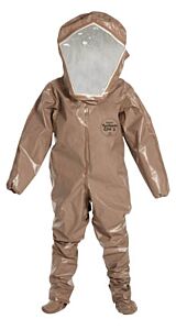 Dupont C3528T-Xl Tychem® 5000 Encapsulated Level B Suit, Cpf3, C3528T, Expanded Back, Tan , X-Large