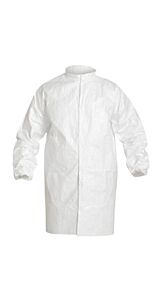 Dupont Ic263Swh2X0030Ob Tyvek Isoclean White Frocks, Series 263, Elastic Wrists, Case Of 30, Size 2X-Large
