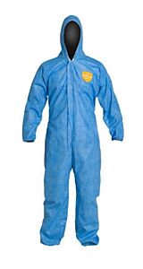 Dupont Pb127Sbu5X002500 Proshield Basic Coverall, Hood, Serged Seams, Blue, 5X-Large
