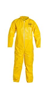 Dupont Qc120S-6X Tychem Coveralls, Open Wrists And Ankles, Serged Seams, Yellow, 6X-Large, Case Of 12