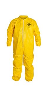 Dupont Qc125Syl-2Xl Tychem Qc Coverall, Elastic Wrists And Ankles, Yellow, 2X-Large, Case Of 12