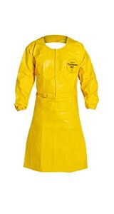 Dupont Qc275Bylxl002500 Tychem Qc Sleeved Apron, 44" Long, Yellow, X-Large