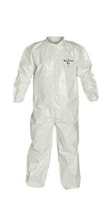 Dupont Sl125Bwh2X001200 Tychem Sl Coverall, Collar, Bound Seams, White, 2X-Large