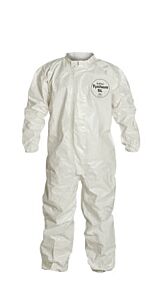 Dupont Sl125Twh5X000600 Tychem Sl Coverall, Collar, Taped Seams, White, 5X-Large