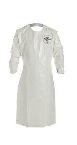 Dupont Sl278Bwh00001200 Tychem Sl Sleeved Apron, 52" Long, Case Of 12 Each