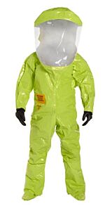 Dupont Tk587Sly-Xl Tychem Tk Training Suit, Rear Entry, Lime Yellow, X-Large