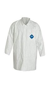 Dupont Ty216Swhmd003000 Tyvek Labcoat, Mandarin Collar, Medium