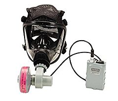 Msa 10023882 Complete Optimair Mm 2K Ultravue Papr Assembly, Black Hycar, Size Small