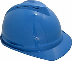 Msa 10034019 V-Gard 500 Cap, Blue Vented, 4-Point Fas-Trac Iii
