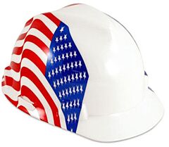 Msa 10050611 American Freedom Series V-Gard Slotted Protective Cap, Dual American Flag