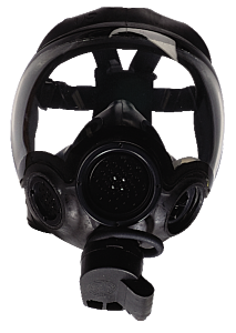 Msa 10051287 Millennium Riot Control Gas Mask, Hycar, 6-Point Elastic Head Harness, Black, Size Medium