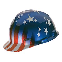 Msa 10052945 American Freedom Series V-Gard Slotted Protective Cap, American Stars And Stripes
