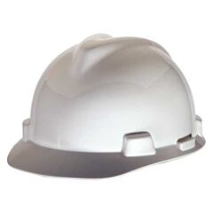 Msa 10057441 V-Gard Hard Hat With 1 Touch Suspension, White, 1/Each