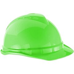 Msa 10074820 V-Gard 500 Cap Hi-Viz Yellow-Green Vented - 6-Point Fas-Trac Iii