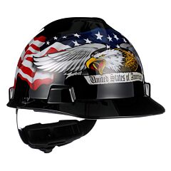 Msa 10079479 V-Gard Hardhat Black W/Eagle Ratchet Suspension