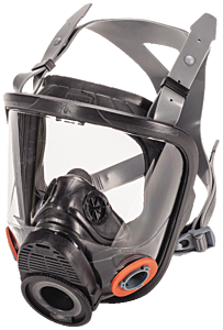Msa 10083786 Advantage 4000 Full Face Respirator, Twin-Port, Silicone, Rubber Head Harness, Small