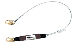 Msa 10088246 6' Thermatek Kevlar Web Single-Leg Energy-Absorbing Lanyard With 36C Steel Snap Hooks Harness And Anchorage Connection