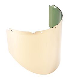 Msa 10115850 V-Gard Visor, Pc, Green Tint W/ Reflective Coating, Molded, 9.5”X17.75”X .07”