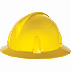 Msa 454712 Topgard Non-Slotted Hat, Yellow, W/1-Touch Suspension