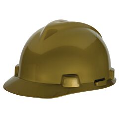 Msa 464852 V-Gard Slotted Cap, Gold W/ Staz-On Suspension, W/Fas-Trac Iii Suspension