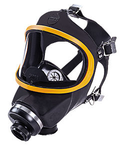 Msa 471230 Ultravue Facepiece, Black Hycar, Size Large