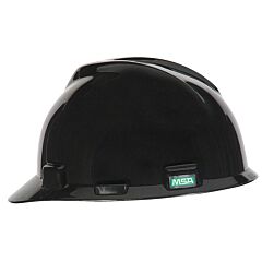 Msa 475235 V-Gard Slotted Cap, Black, W/Staz-On Suspension
