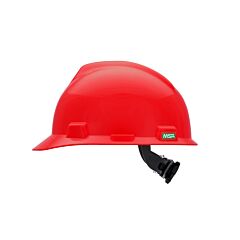 Msa 475363 V-Gard Slotted Cap, Red, W/Fas-Trac Iii Suspension
