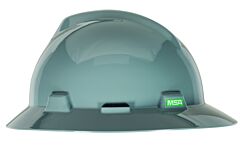 Msa 475367 V-Gard Slotted Full-Brim Hat, Gray, W/Fas-Trac Iii Suspension