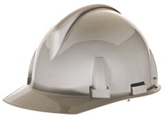 Msa 475379 Topgard Hard Hat With Fas-Trac Iii Suspension, Gray, 1/Each