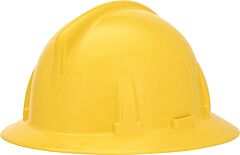Msa 475387 Topgard Non-Slotted Hat, Yellow, W/Fas-Trac Iii Suspension