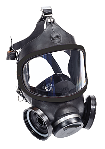 Msa 480259 Ultra-Twin Facepiece, Silicone, Black, Size Medium