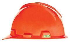 Msa 489364 Cap V-Gard Hi-Vis With Ratchet Suspension P/E Orange